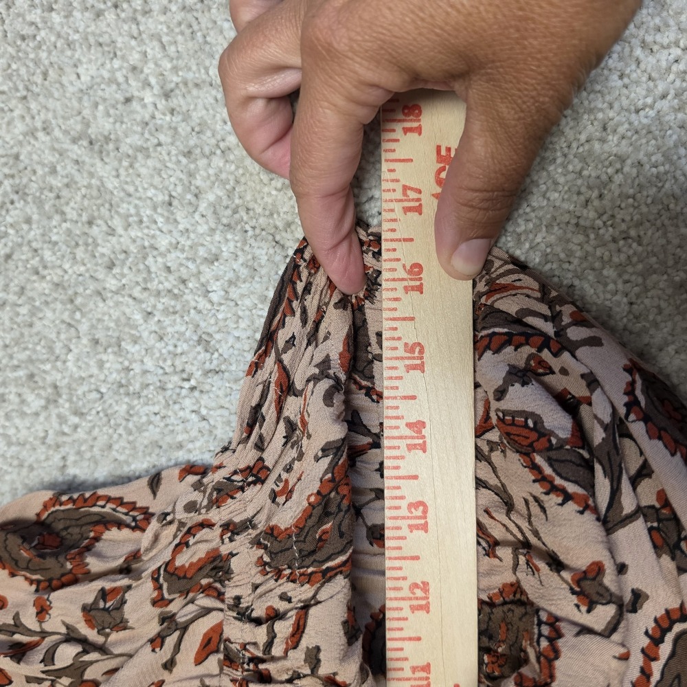 Lusana Anthropologie Smocked Prairie Paisley Boho Midi Dress XS NWT Cottagecore - Picture 12 of 14
